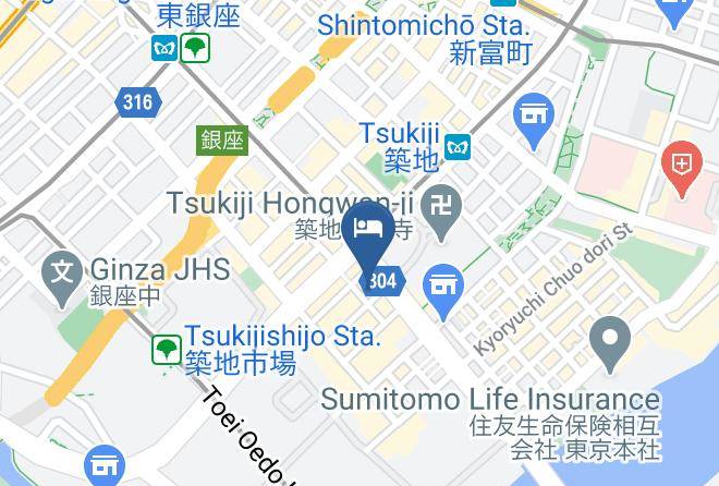Chuo Ward - Tokyu Stay Tsukiji Maps