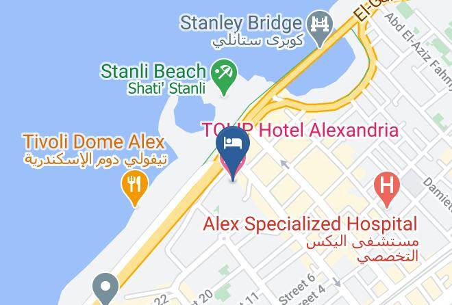Alexandria - Tolip Hotel Alexandria Maps