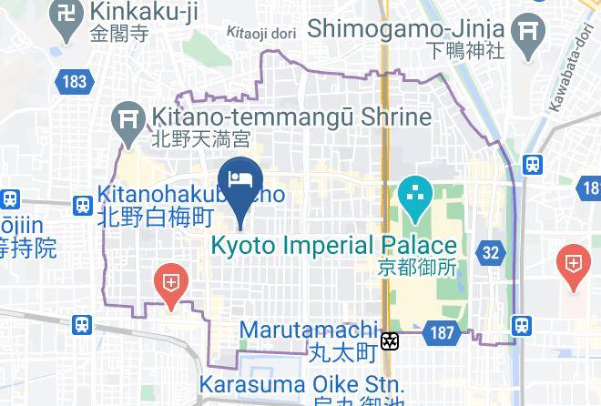 Kyoto City Kamigyo Ward - Tomoe Ryokan Maps