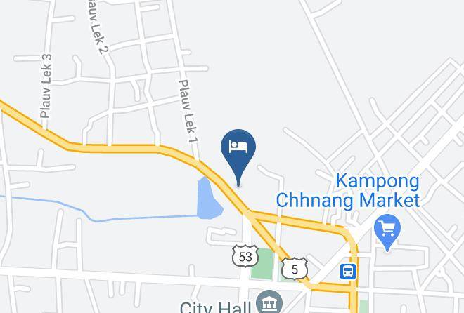 Kampong Chhnang Town - Tonle Sap Hotel And Restaurant Maps