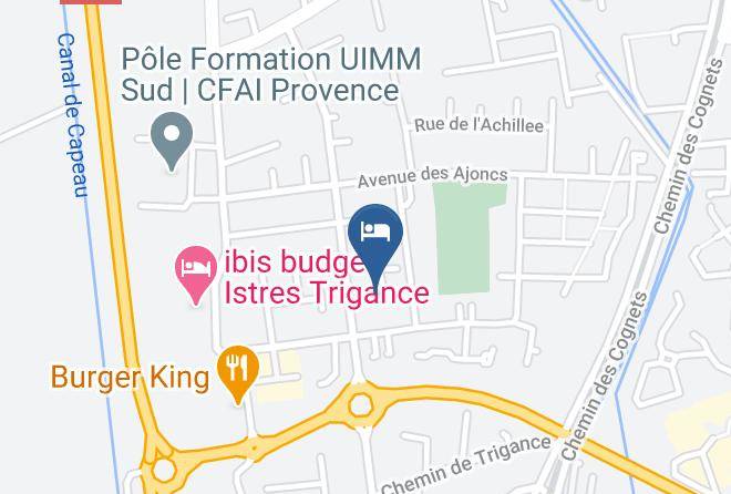 Bouches Du Rhone - Top Motel Istres Maps