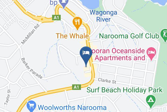 Eurobodalla - Top Of The Town Motel Maps
