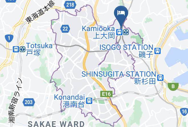 Yokohama City Konan Ward - Torianon Maps