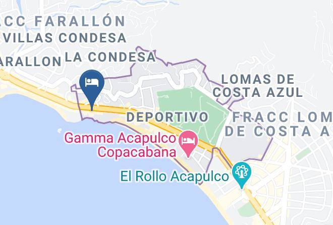 Acapulco De Juarez - Condominio Las Torres Gemelas Acapulco Maps