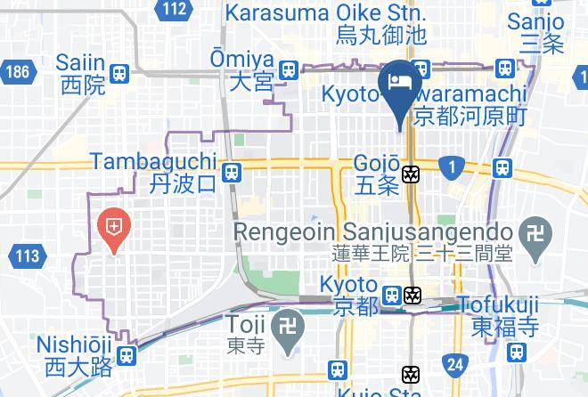 Kyoto City Shimogyo Ward - Toshiharu Ryokan Maps