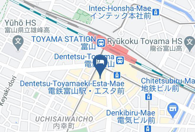 Toyama City - Toyama Excel Hotel Tokyu Maps