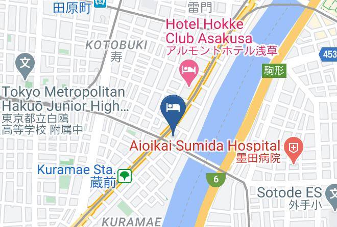 Taito Ward - Tosei Hotel Cocone Asakusa Kuramae Maps