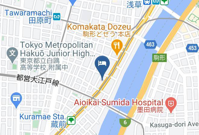 Taito Ward - Toyoko Inn Asakusa Kuramae Kaminarimon Maps