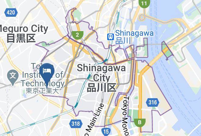 Shinagawa Ward - Toyoko Inn Hatanodai Eki Minami Guchi Maps