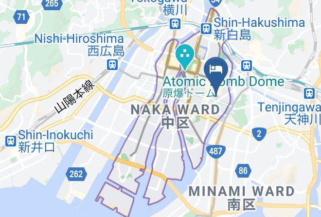 Hiroshima City Naka Ward - Toyoko Inn Hiroshima Heiwa Odori Maps