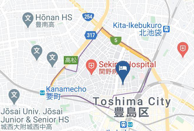 Toshima Ward - Toyoko Inn Kitaikebukuro Kitaguchi 2 Maps