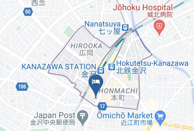 Kanazawa City - Toyoko Inn Kanazawa Eki Higashi Guchi Maps