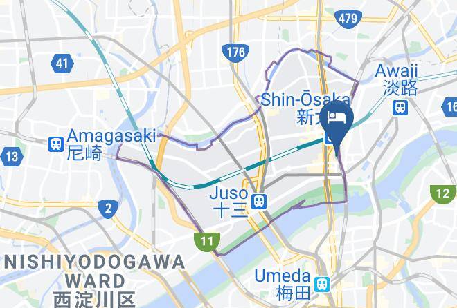 Osaka City Yodogawa Ward - Toyoko Inn Shinosakachuoguchishinkan Maps