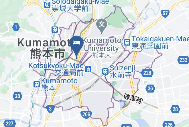 Kumamoto City Chuo Ward - Toyoko Inn Kumamoto Jyo Toricho Suji Maps