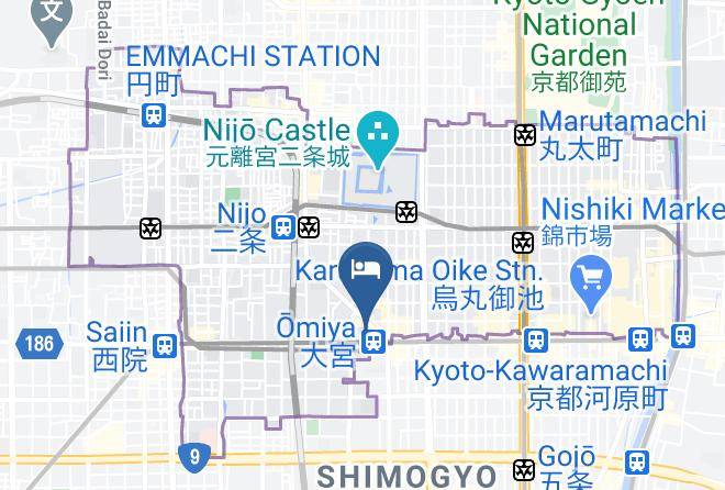 Kyoto City Nakagyo Ward - Toyoko Inn Kyoto Shijo Omiya Maps