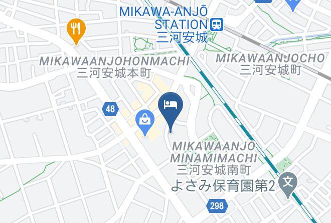 Anjo City - Toyoko Inn Mikawa Anjo Eki Shinkansen Minamiguchi 2 Maps