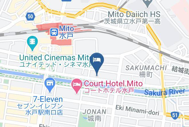 Mito City - Toyoko Inn Mito Station South Entrance Maps