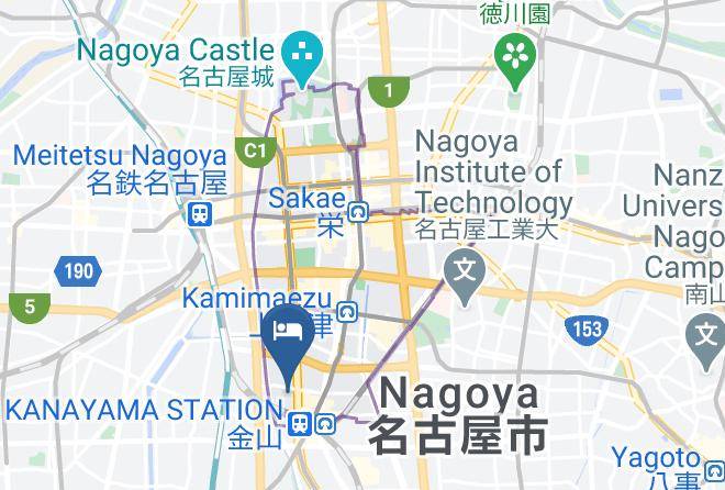 Nagoya City Naka Ward - Toyoko Inn Nagoya Kanayama Maps