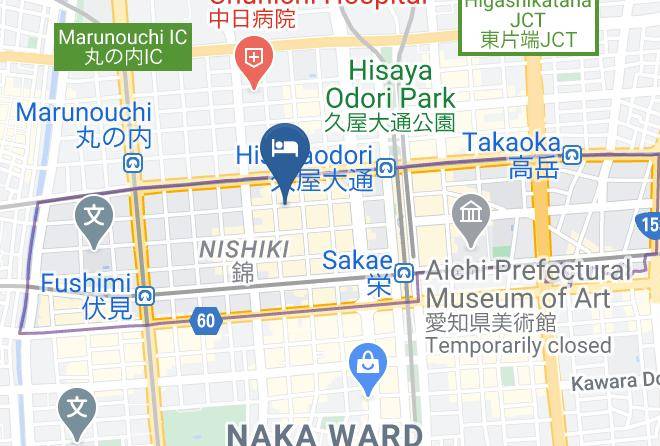 Nagoya City Naka Ward - Toyoko Inn Nagoya Nishiki Maps