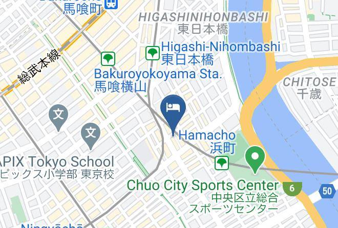 Chuo Ward - Toyoko Inn Nihombashi Hamacho Meijiza Mae Maps
