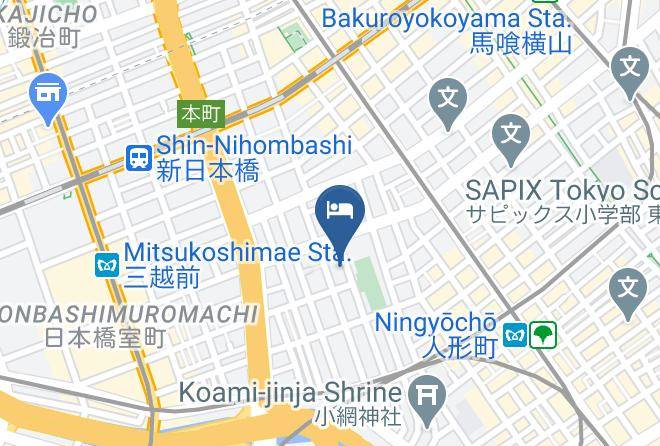 Chuo Ward - Toyoko Inn Nihombashi Mitsukoshimae A4 Maps