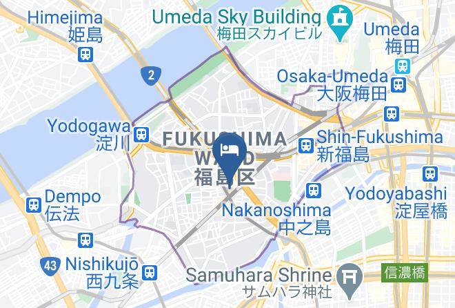 Osaka City Fukushima Ward - Toyoko Inn Osaka Jr Noda Ekimae Maps