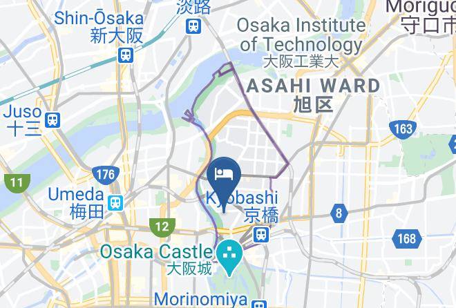 Osaka City Miyakojima Ward - Toyoko Inn Osaka Sakuranomiya Station West Entrance Maps