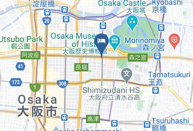 Osaka City Chuo Ward - Toyoko Inn Osaka Taniyon Kosaten Maps