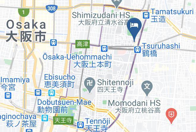 Osaka City Tennoji Ward - Toyoko Inn Osaka Tsuruhashi Ekimae Maps