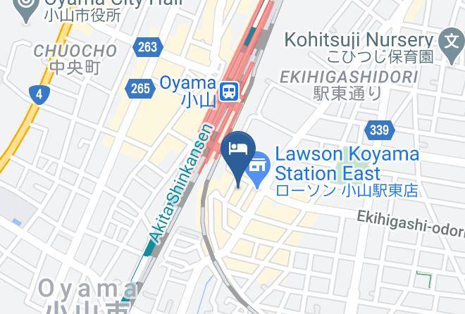 Oyama City - Toyoko Inn Oyama Eki Higashi Guchi No 1 Maps
