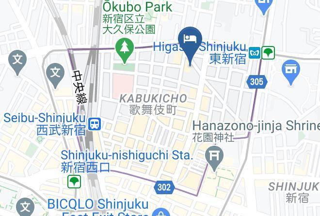 Shinjuku Ward - Toyoko Inn Shinjuku Kabukicho Maps