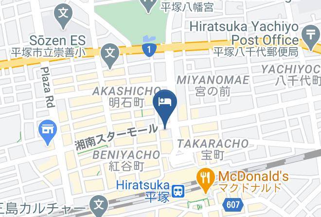 Hiratsuka City - Toyoko Inn Shonan Hiratsuka Eki Kita Guchi No 2 Maps