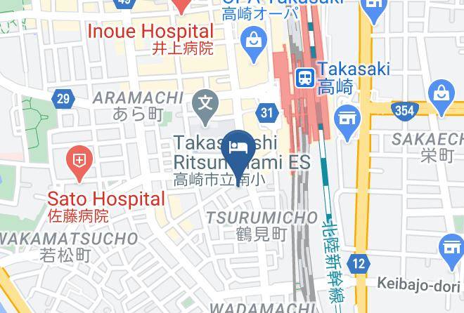 Takasaki City - Toyoko Inn Takasaki Station West 2 Maps