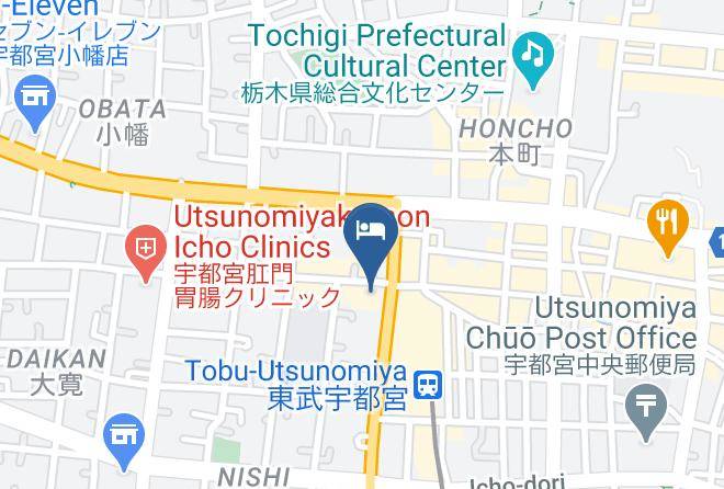 Utsunomiya City - Toyoko Inn Tobu Utsunomiya Eki Nishi Guchi Maps