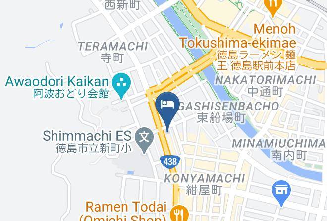 Tokushima City - Toyoko Inn Tokushima Eki Bizan Guchi Maps