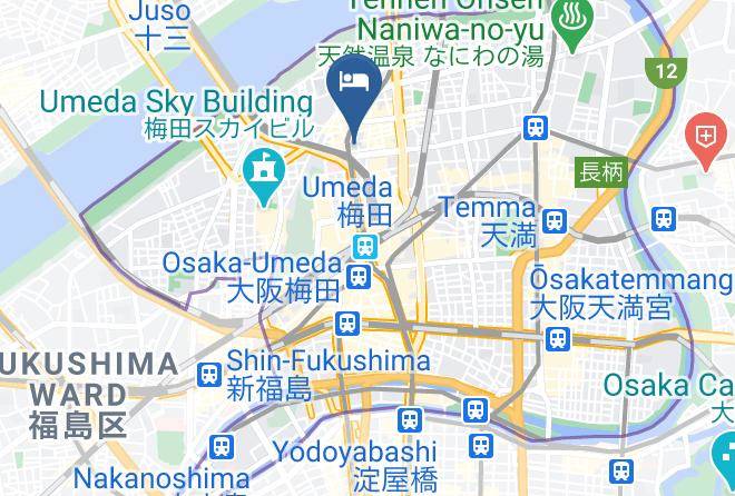 Toyoko Inn Umeda Nakatsu 1 Map