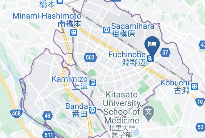 Sagamihara City Chuo Ward - Toyoko Inn Yokohamasenfuchinobeekiminamiguchi Maps