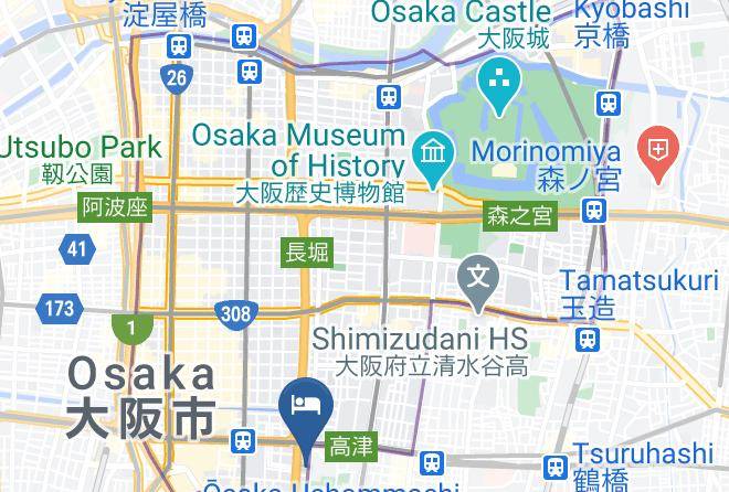 Osaka City Chuo Ward - Toyotomi Inn Nanbakozu Maps