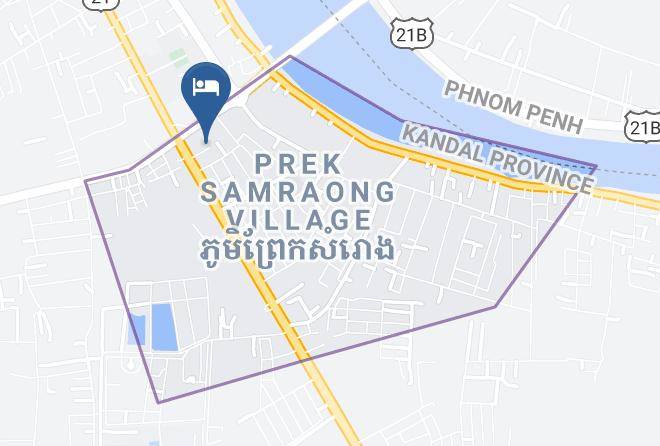 Ta Khmau Town - Tra Ny Ka Hotel & Restaurant Maps