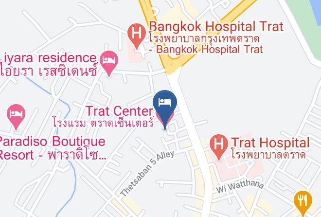 Mueang Trat District - Trat Center Hotel Maps