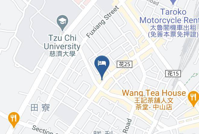 Travel Charger Hostel Mapa - Taiwan - Hualiennty