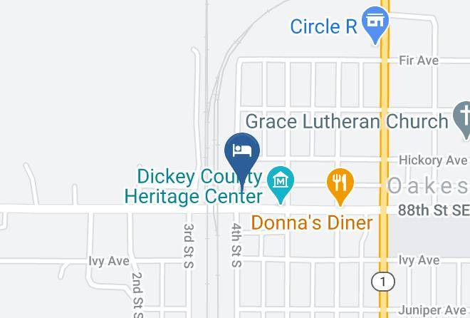 Travel Inn Motel Oakes Map