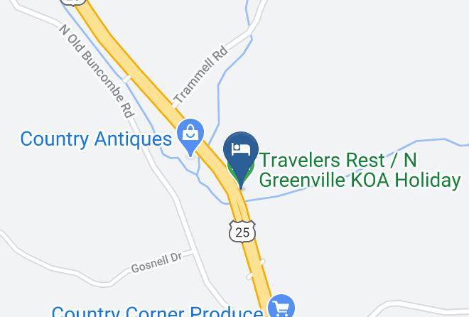 Greenville - Travelers Rest N Greenville Koa Holiday Maps