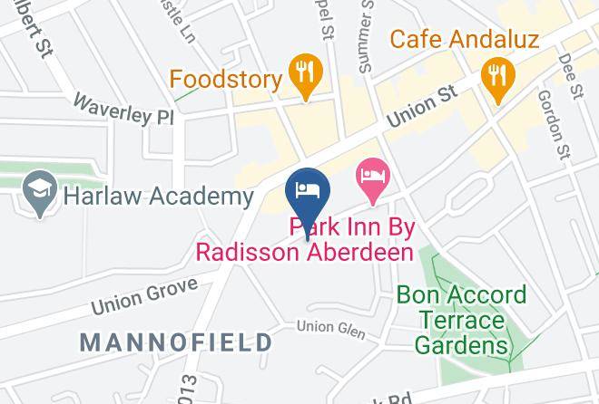 Travelodge Aberdeen Central Justice Mill Lane Map