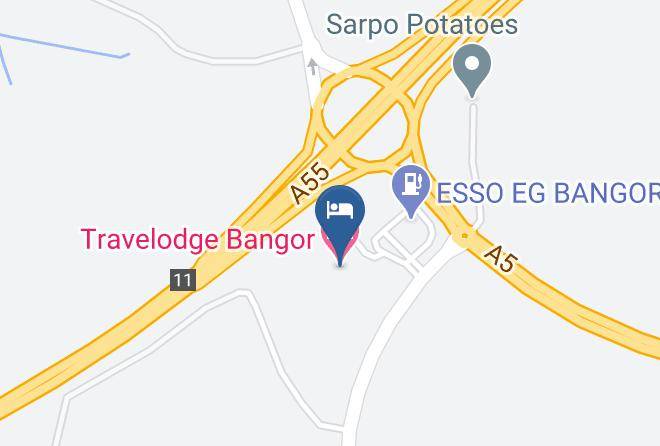 Gwynedd - Travelodge Bangor Maps