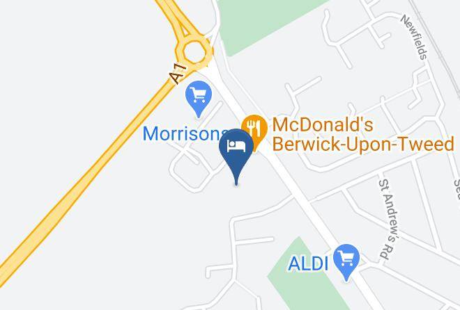 Northumberland - Travelodge Berwick Upon Tweed Maps