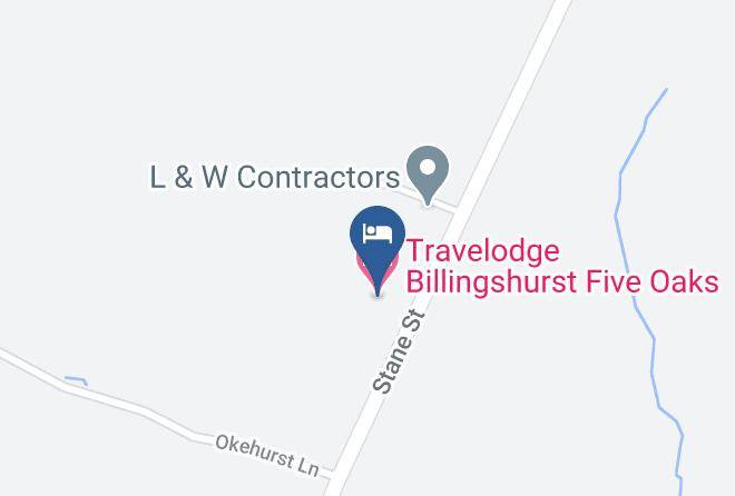 West Sussex - Travelodge Billingshurst Five Oaks Maps
