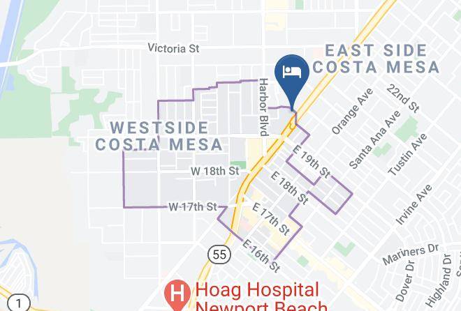 Orange - Travelodge By Wyndham Costa Mesa Newport Beach Hacienda Maps