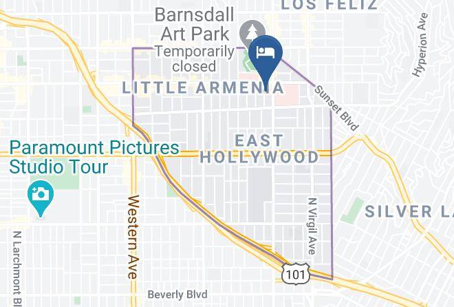 Los Angeles - Travelodge By Wyndham Hollywood Vermont Sunset Maps