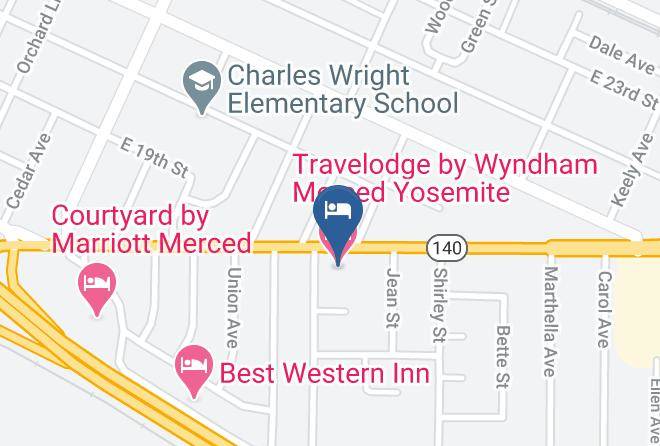 Merced - Travelodge By Wyndham Merced Yosemite Maps